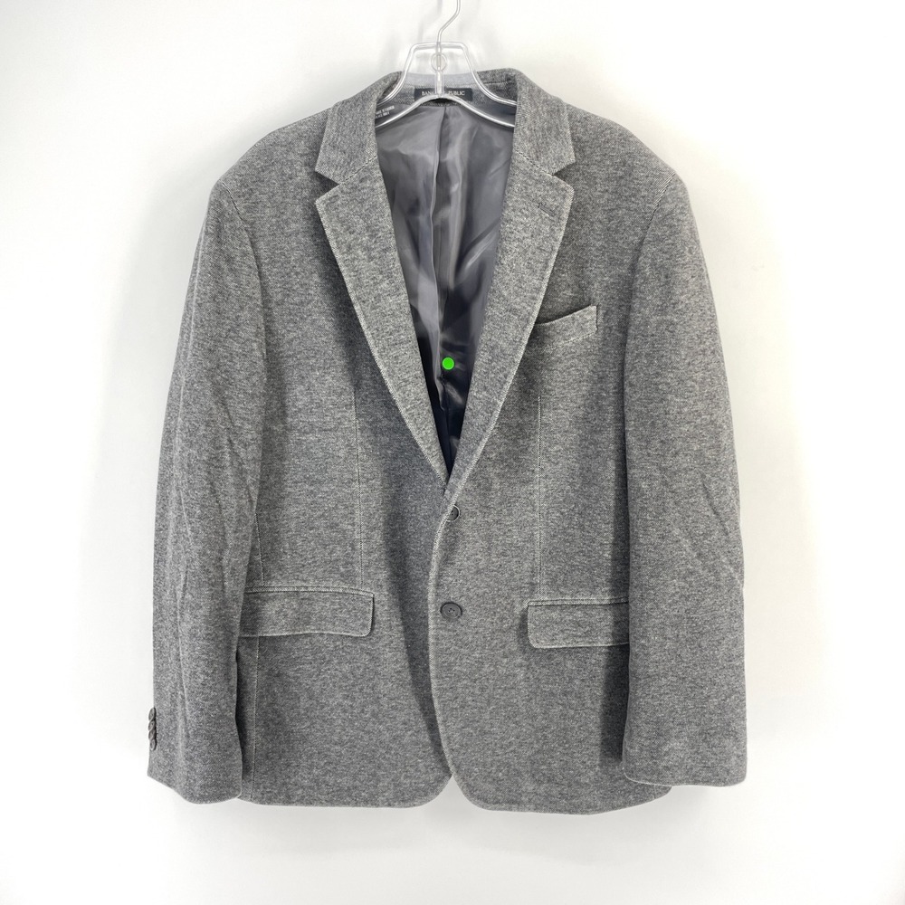 Banana Republic Slim Fit Gray Textured Two Button Blazer Mens 42R Sport Coat